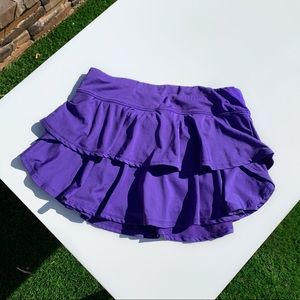 PURPLE RUFFLED TENNIS SKIRT
